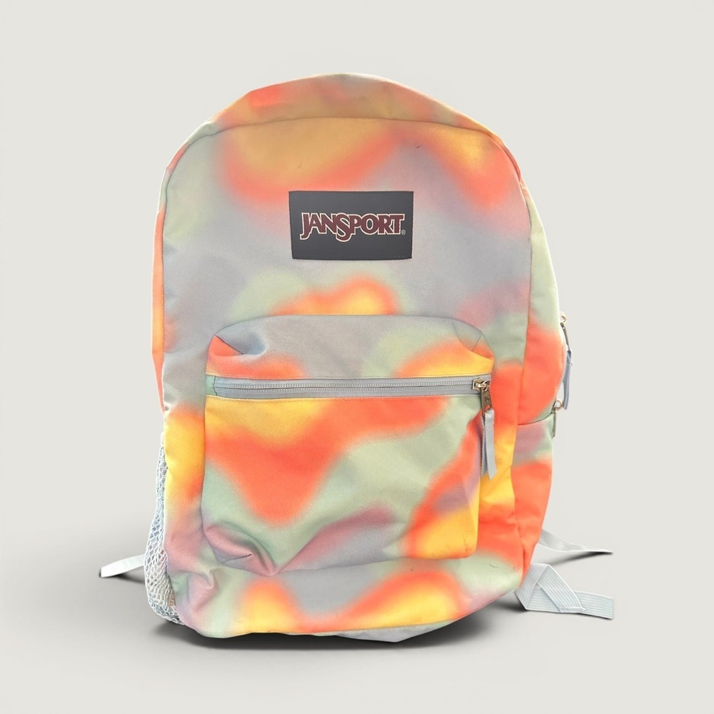 Jan Sport Crosstown Moonmap Backpack Tie Die Vibrant Multi Color Lightweight
